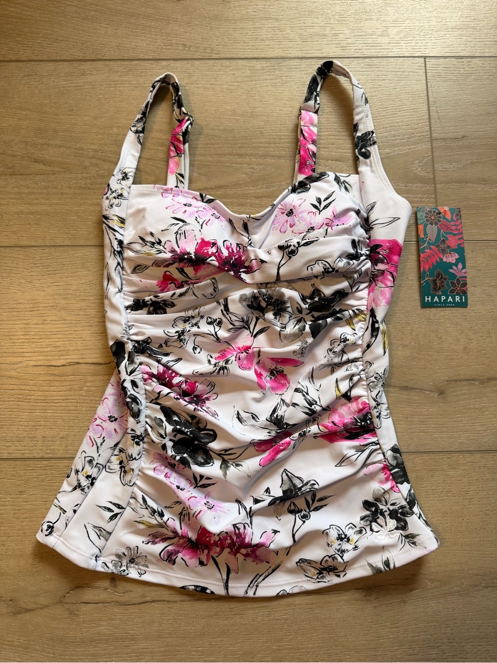 🌶️ NWT Hapari Merlot Slimming Tankini Swim Top. Size M